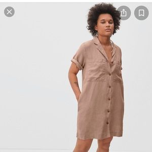 NWT Everlane The Linen Workwear Dress